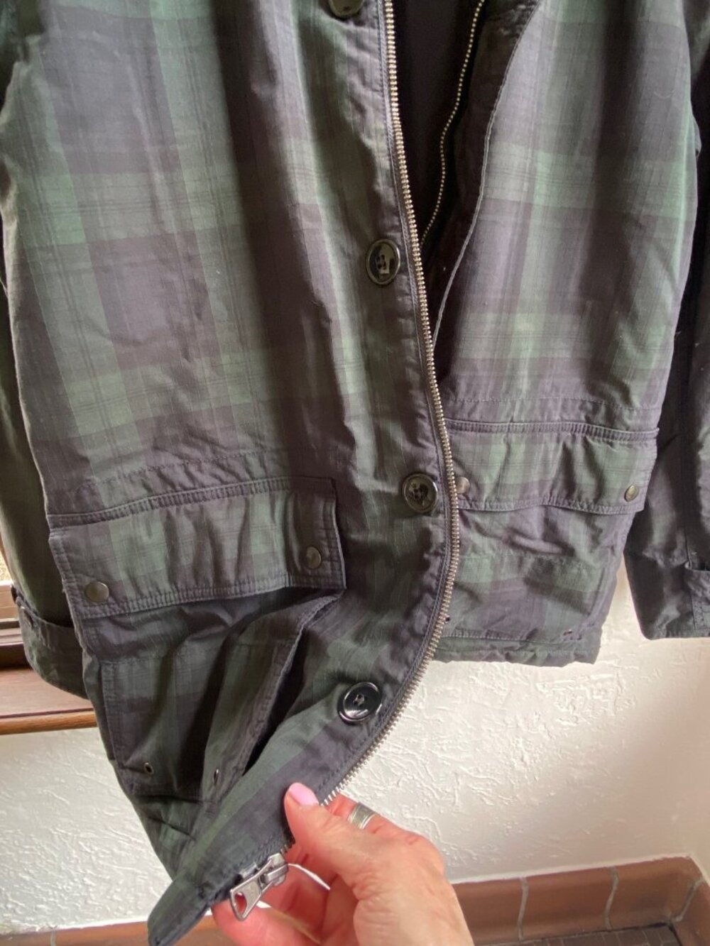 J.Crew barn jacket in blackwatch plaid tartan mens large - Picture 12 of 13